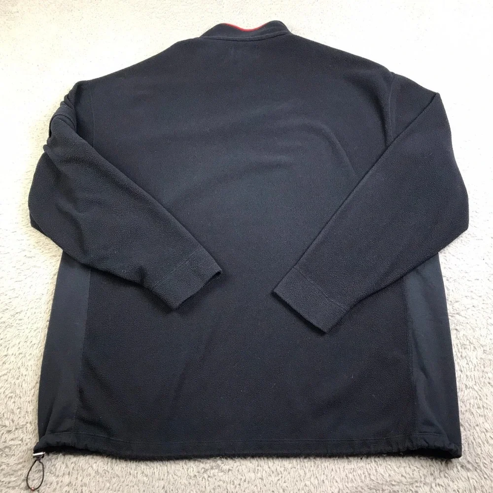Polo Ralph Lauren Sweater Mens XLT Navy Fleece 1/4 Zip Pullover Vintage 90s Y2K